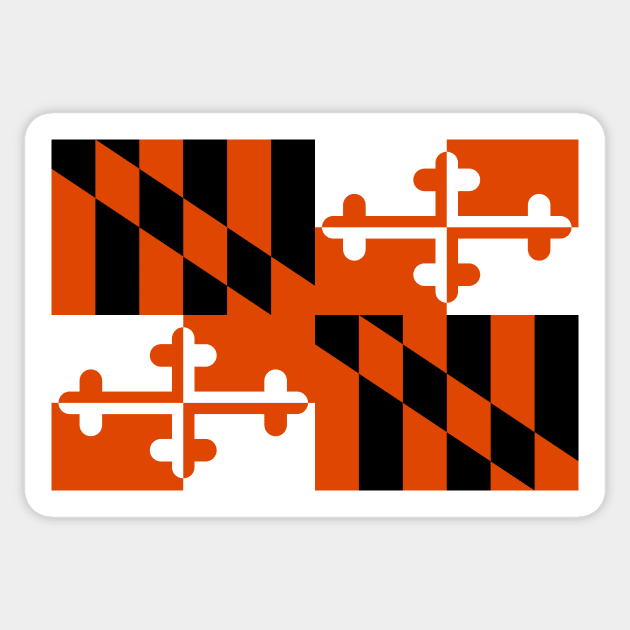 Baltimore Orioles Theme Maryland Flag Baseball Sticker by baysideremix